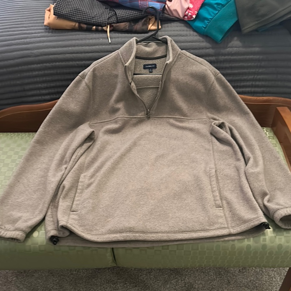 Men's Gray Quarter-Zip Sweater
